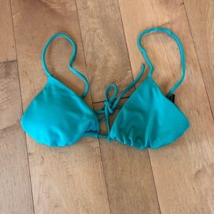 LA hearts green string bikini top